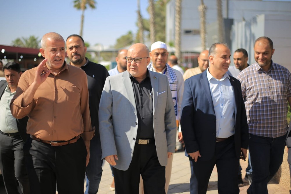 جانب من وداع رئيس متابعة العمل الحكومي أ. عصام الدعليس لحجاج قطاع غزة هذا العام (1)