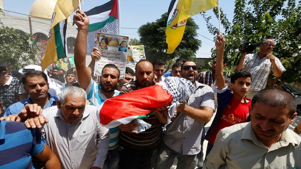 تشييع الرضيع علي الدوابشة