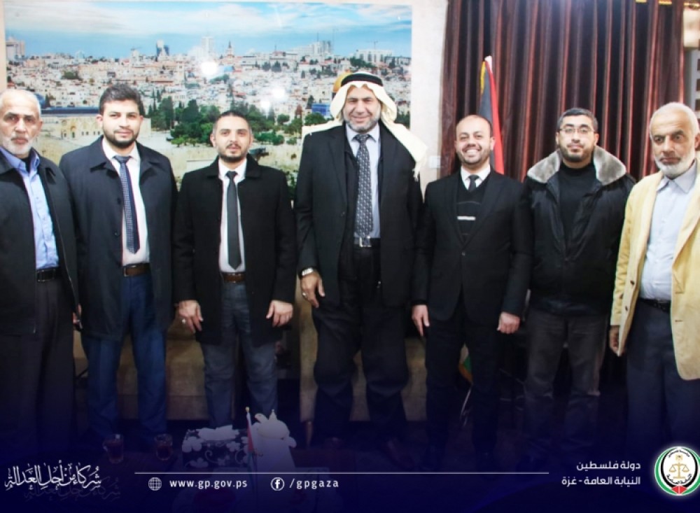 نيابة غزة الجزئية الأولى تلتقي بمدير عام شؤون العشائر بوزارة الداخلية