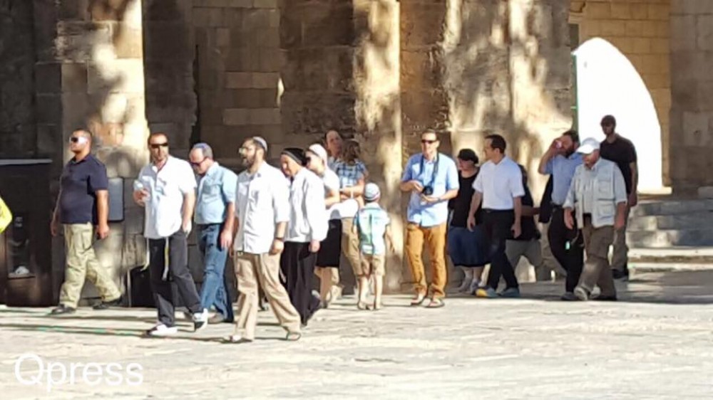 جانب من اقتحام المستوطنين لباحات الأقصى صباح اليوم 