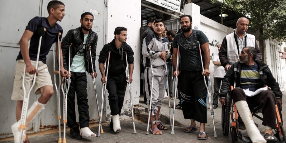 مصابون في مسيرات العودة