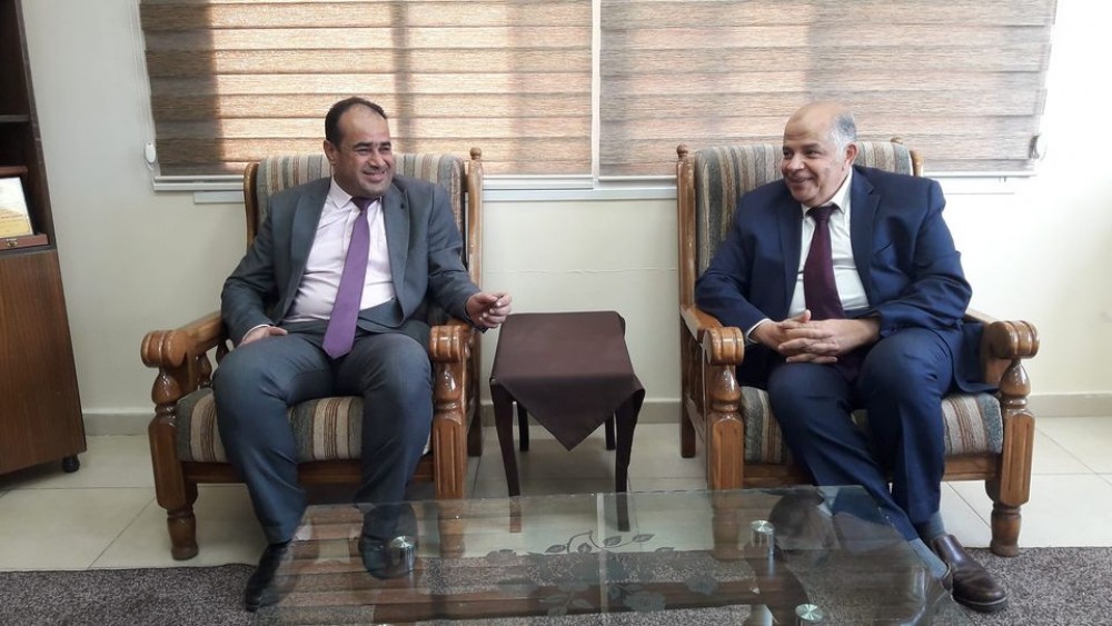 مدير عام مجمع الشفاء يستقبل رئيس الوفد الطبي المصري 