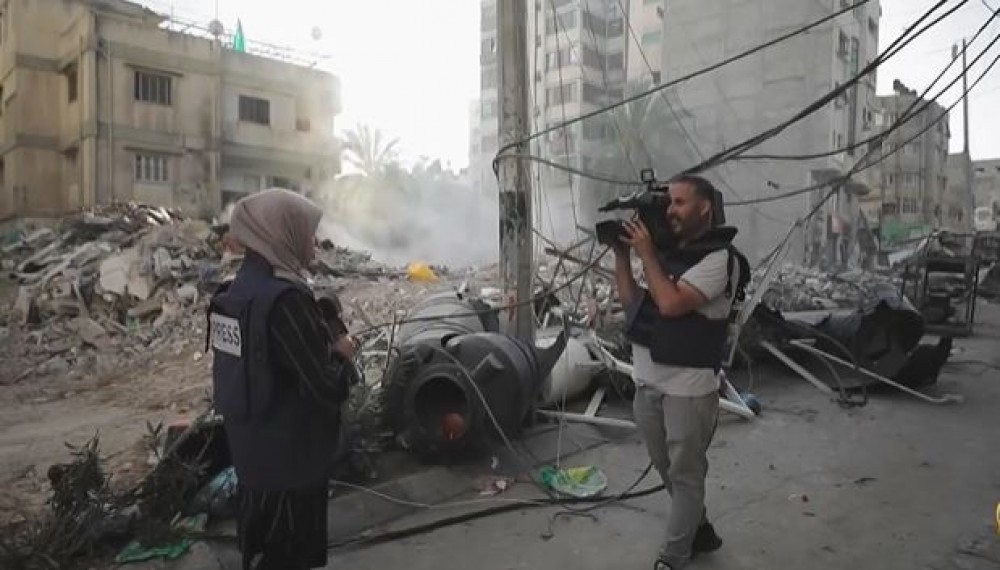 الصحفية غالية حمد في الميدان