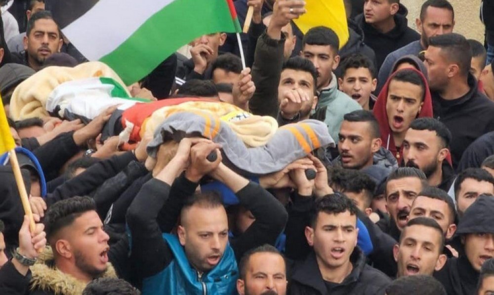 جماهير بيت لحم تشيّع جثمان الشهيد الطفل مصطفى صباح