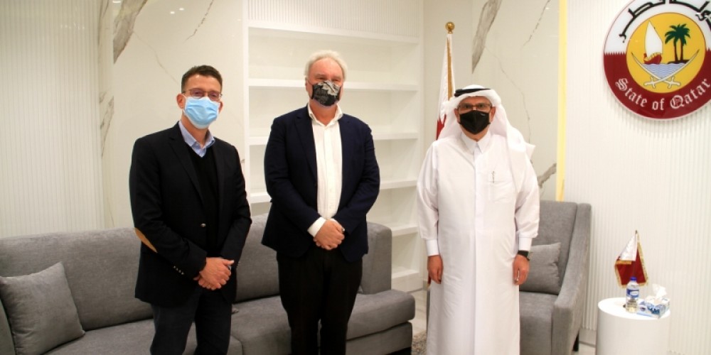 جانب من لقاء العمادي بضيفيه 