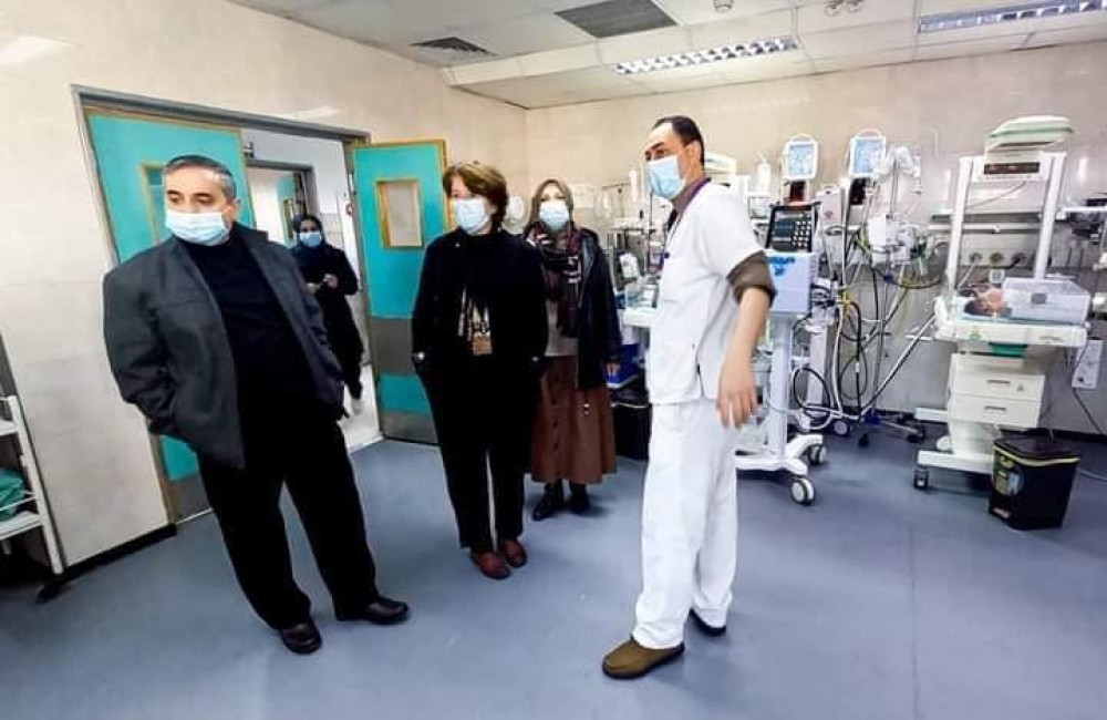 مديرة الصحة العالمية تتفقد أقسام  مستشفى الشفاء بغزة