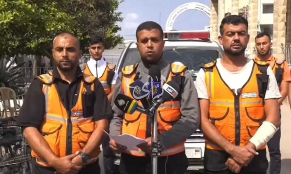 المؤتمر الصحفي لجهاز الدفاع المدني بمناسبة مرور عام على حرب الإبادة الجماعية