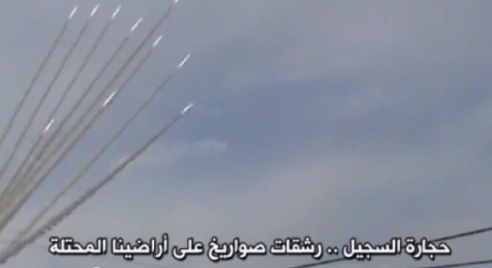 جانب من صواريخ المقاومة خلال المعركة