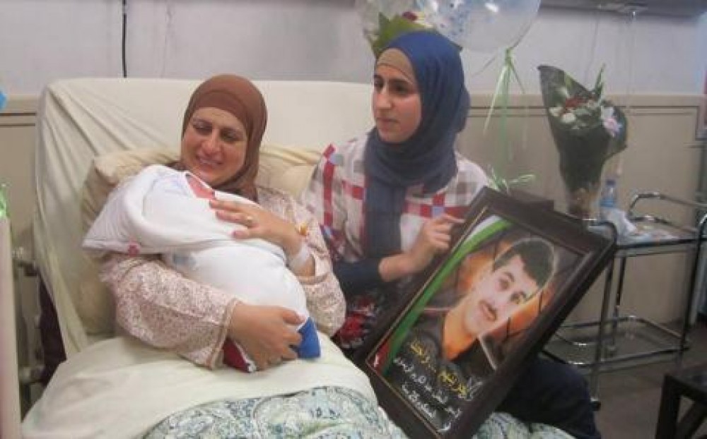 صورة لطفل تم تهريب نطفة أسير لانجابة