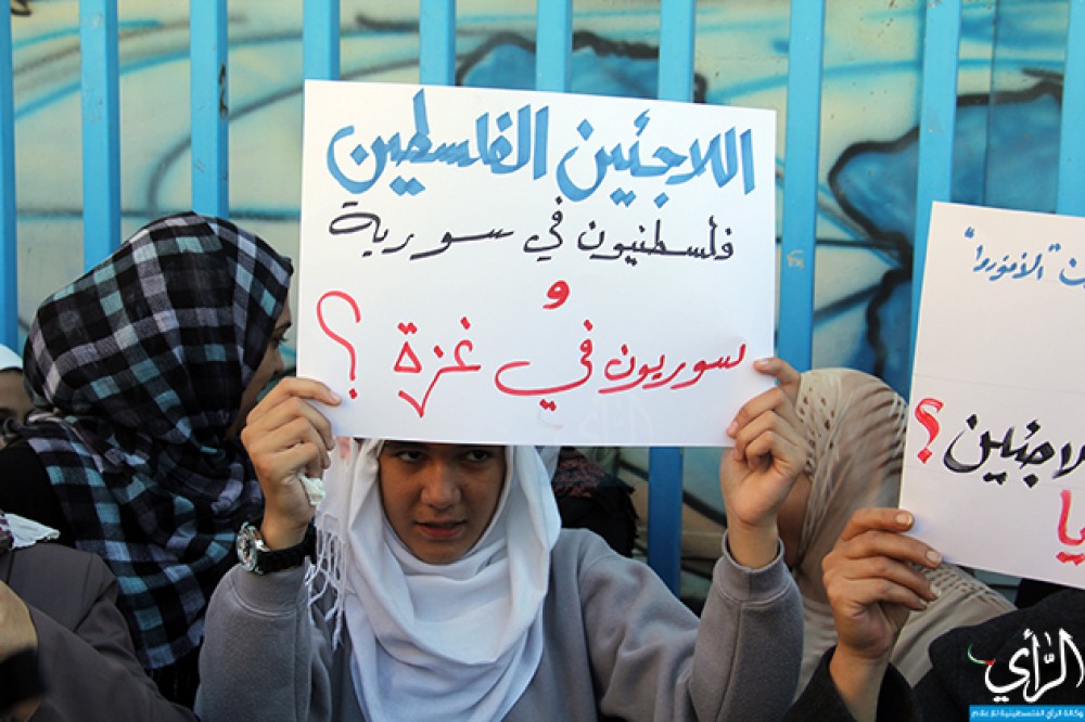 وقفة احتجاجية للاجئين العائدين من سوريا