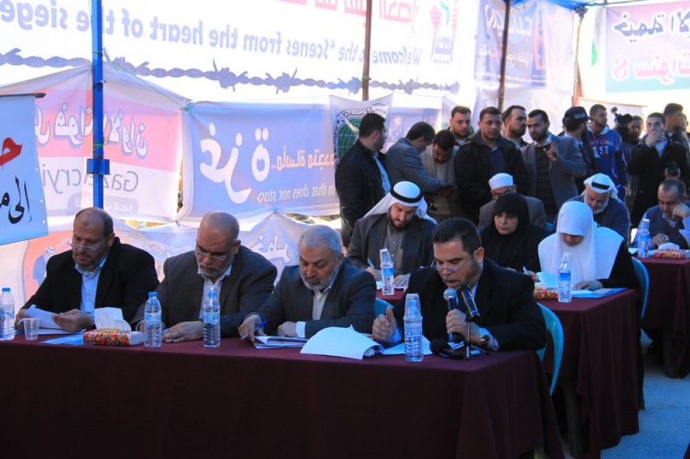 جلسة للمجلس التشريعي الفلسطيني أمام معبر رفح اليوم 