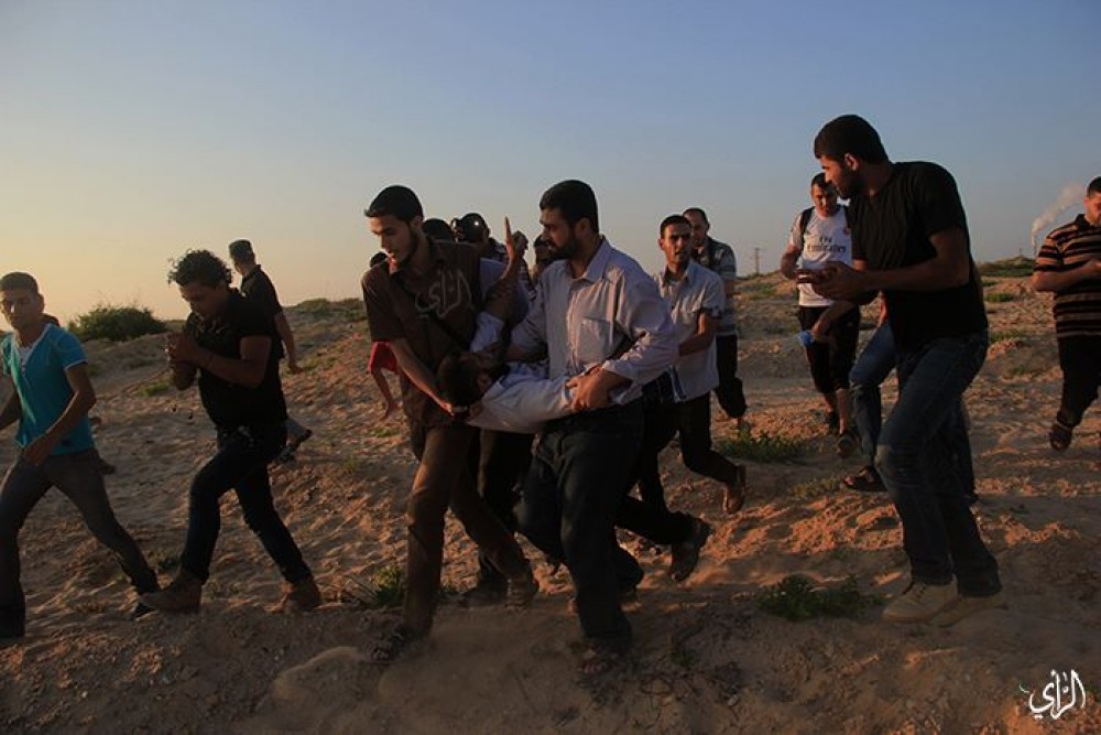 إصابة مواطن شمال قطاع غزة اليوم