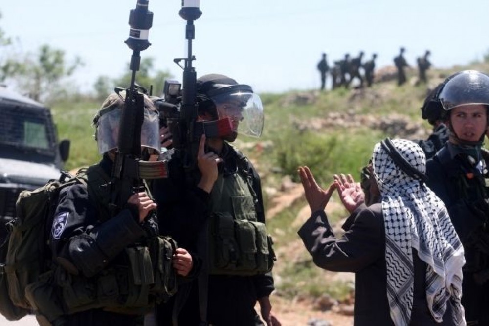 مسن فلسطيني يصرخ بوجه جنود الاحتلال بالنقب 