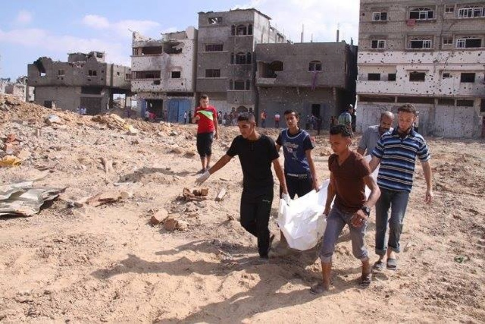 انتشال جثامين الشهداء