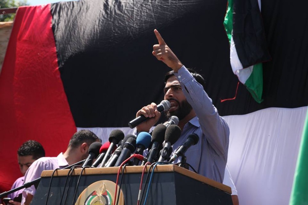 المصري خلال كلمتة في المسيرة الجماهيرة اليوم 