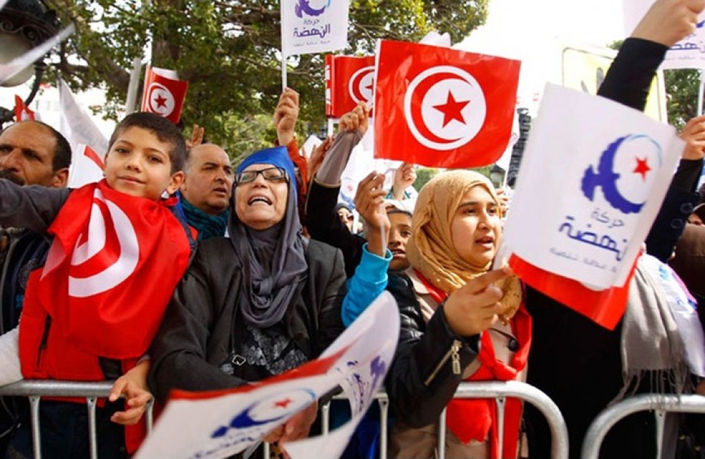 مسيرة سابقة لحركة النهضة بتونس 
