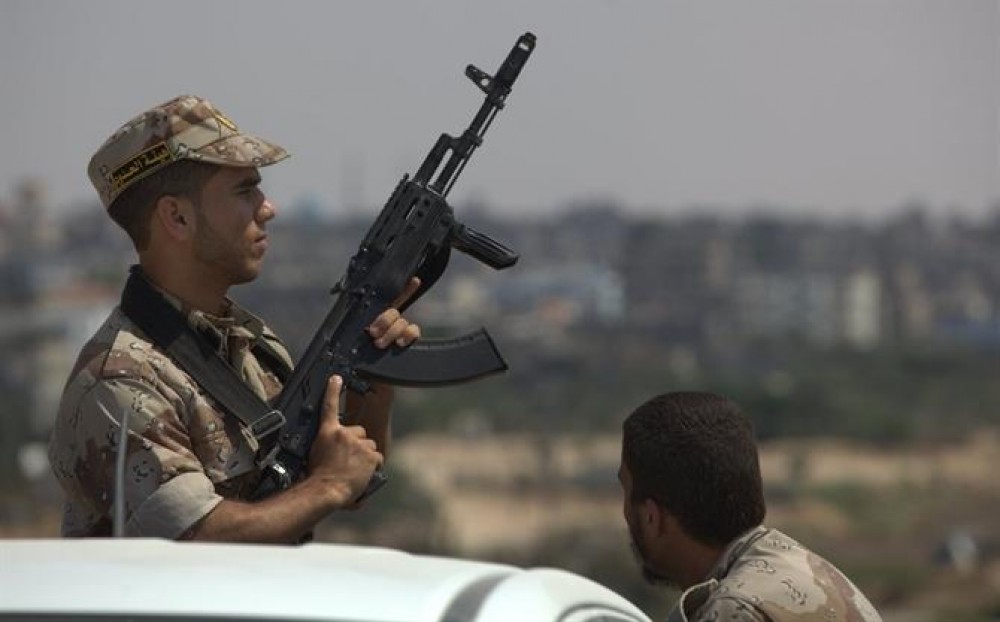 عناصر من الأمن الوطني على الحدود مع مصر