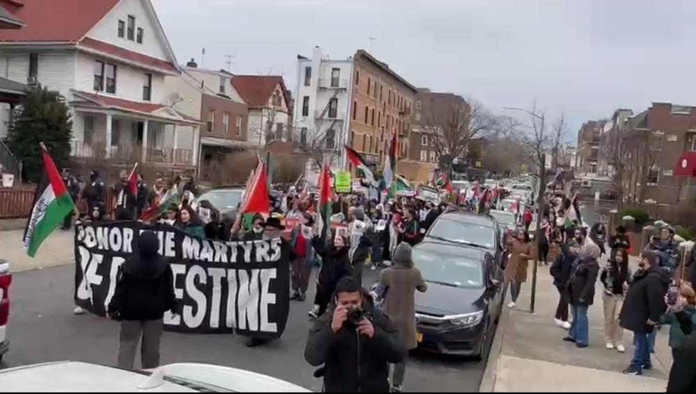 Mass demonstration in New York condemns Israeli aggression in Jenin