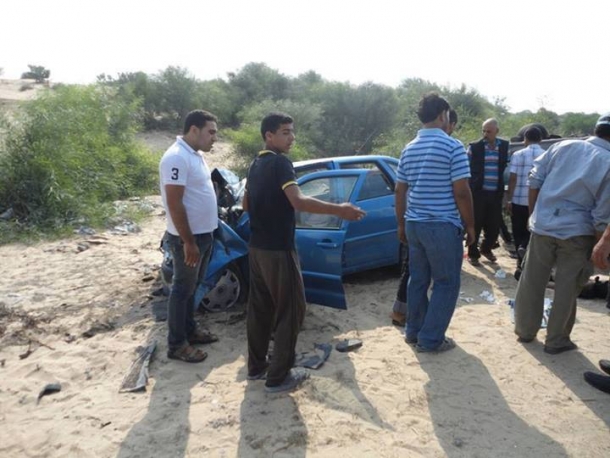 ‎8 civilians wounded in collision in southern Gaza Strip